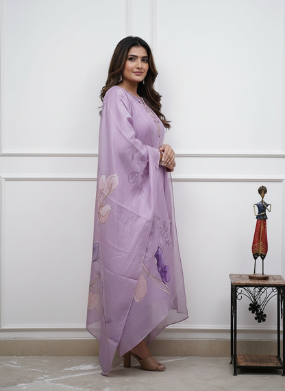 Vibhuti Lavender Soft Pastel Dress