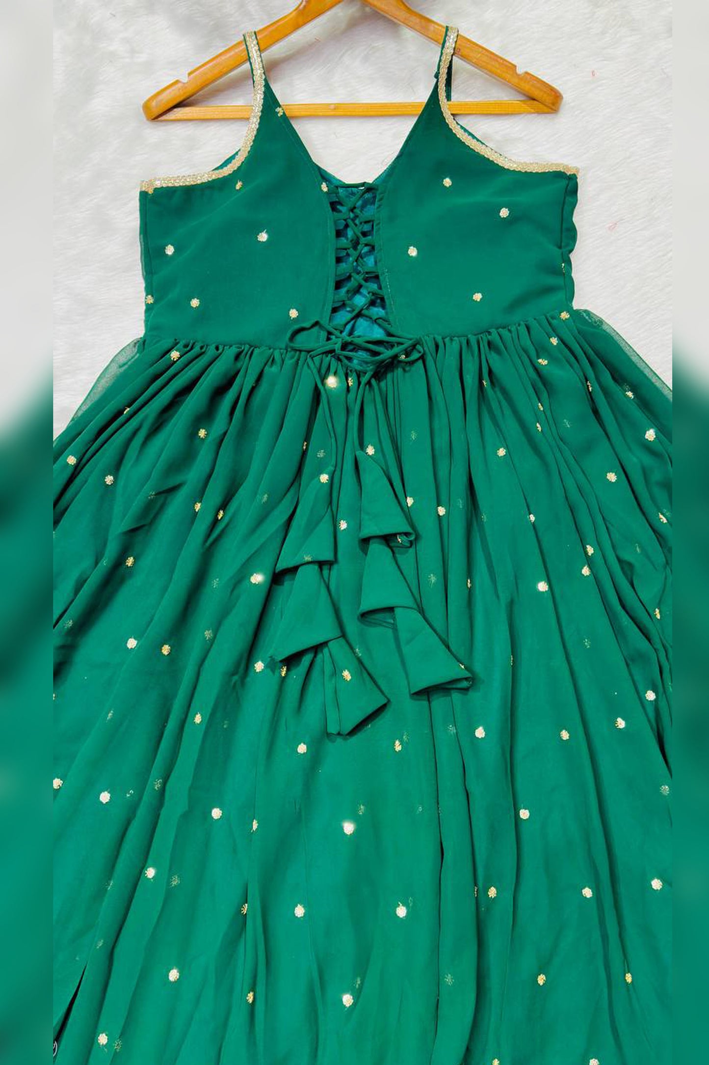 Celestial Emerald Grace Anarkali Set