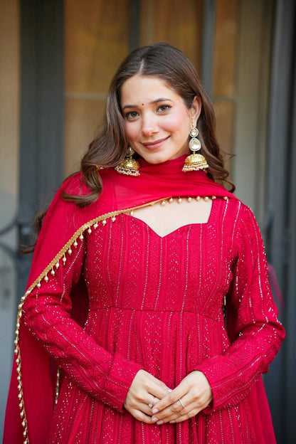 Scarlet Surrender—A Red Anarkali Love Story