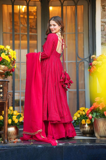 Scarlet Surrender—A Red Anarkali Love Story
