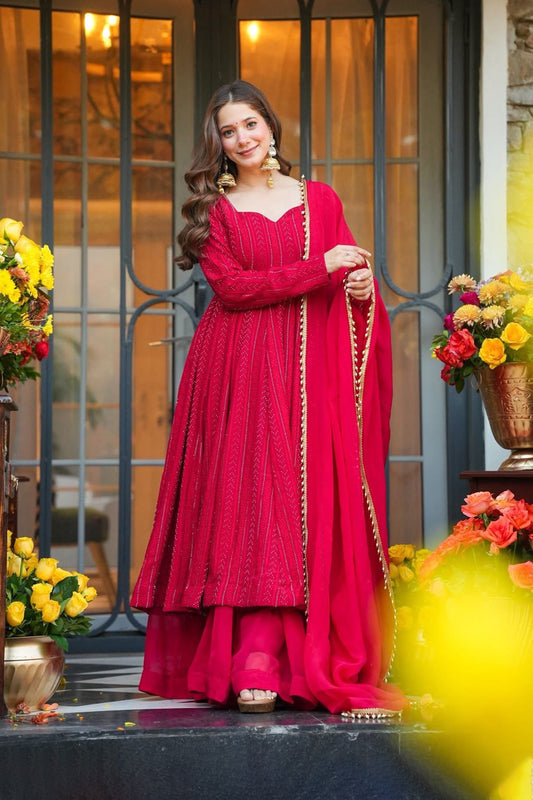 Scarlet Surrender—A Red Anarkali Love Story