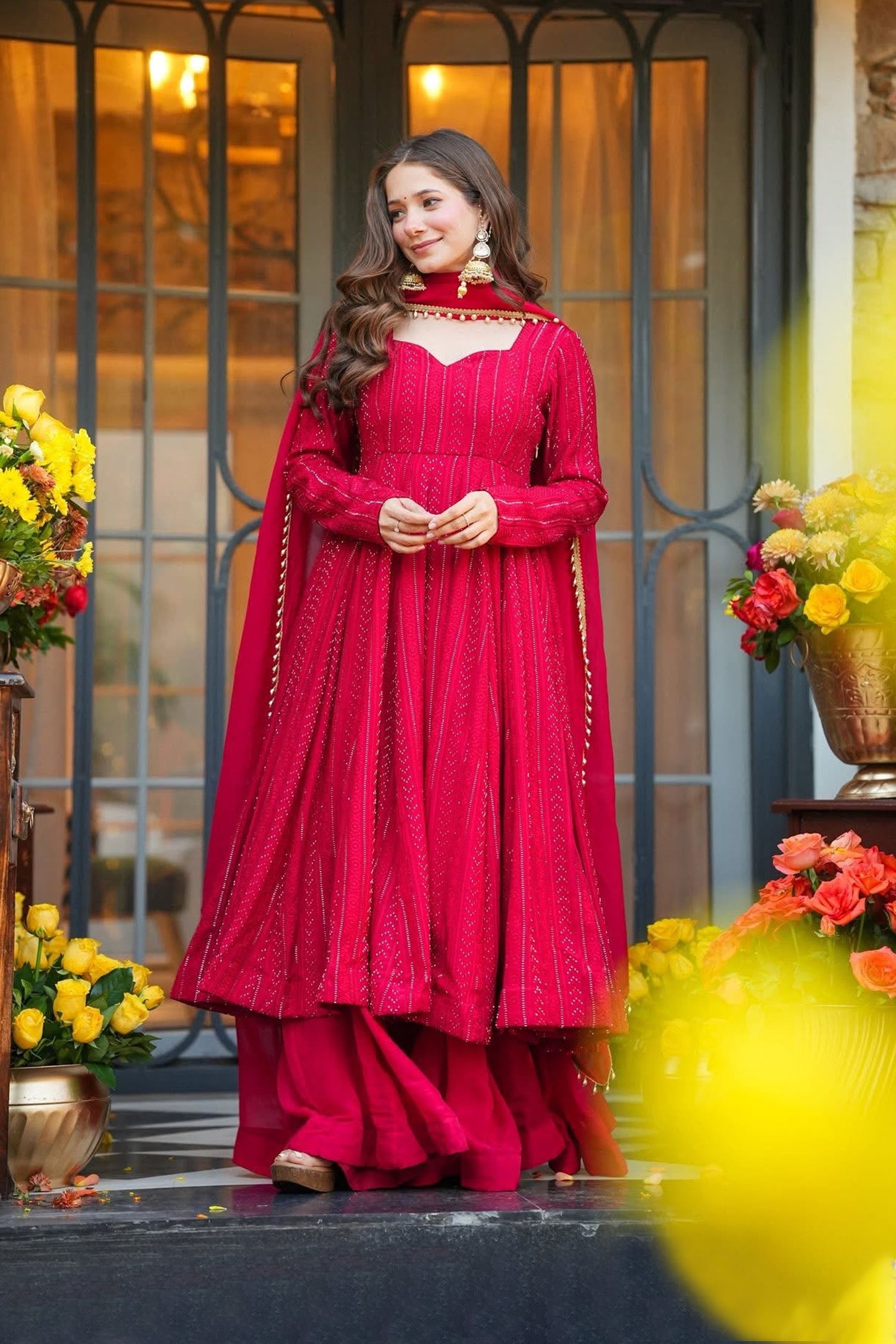 Scarlet Surrender—A Red Anarkali Love Story