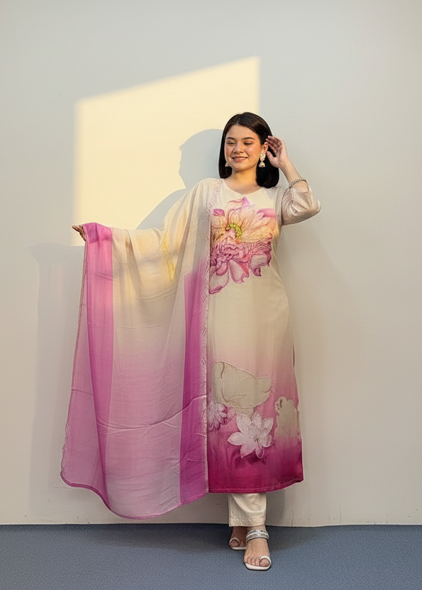Kurta set with studio background - original pose