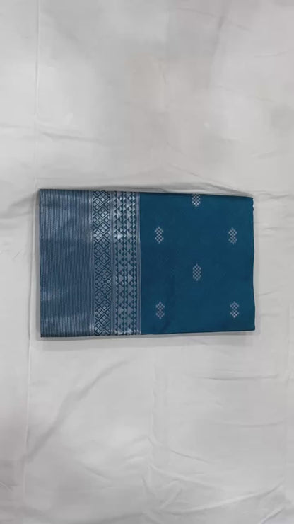 Elegant Blue Rich Pallu Saree with Exclusive Jacquard Work