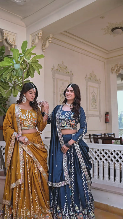 Chehar Royal Neelam Festive Lehenga Choli