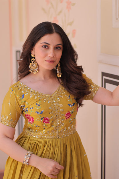 Sunehri Meher Embroidered Gown