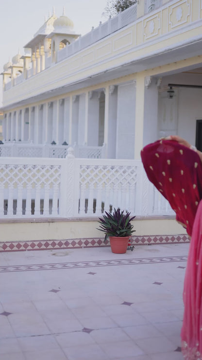 Royal Heritage Maroon Bridal Lehenga Set