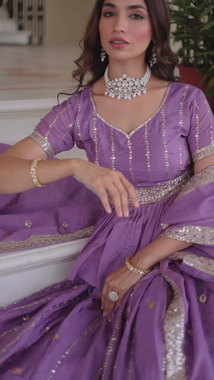 Royal Lavender Amethyst Lehenga Choli Set
