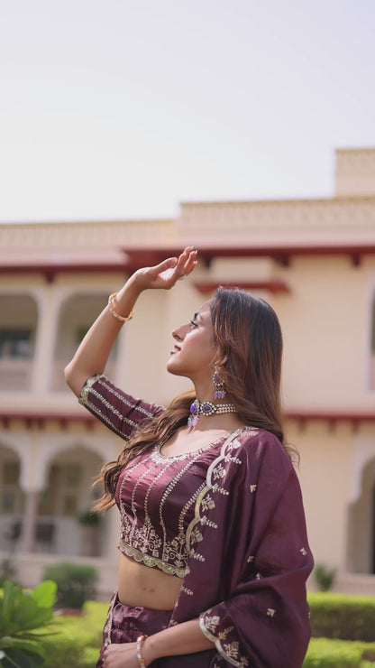 Kashish Emerald Embroidered Lehenga Choli