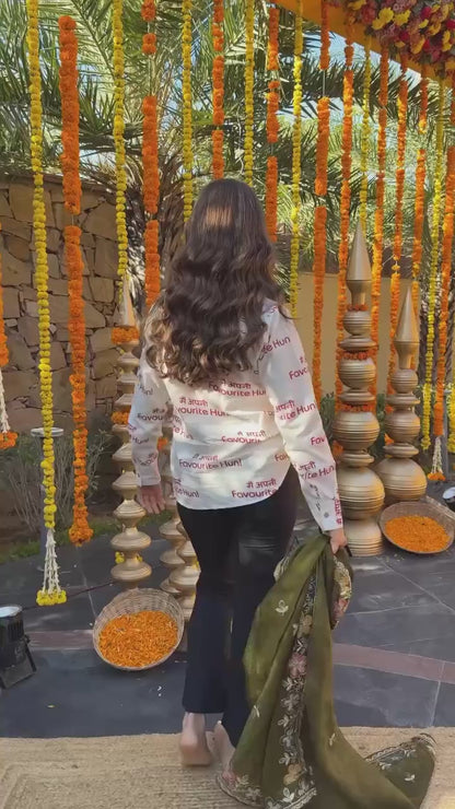 Garden of Dreams — An Olive Green Floral Anarkali Suit Set